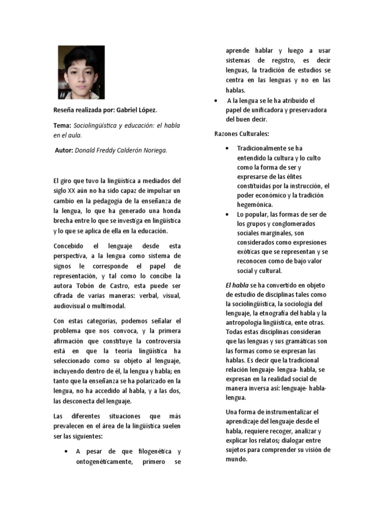 Reseña Informativa | PDF | Sociolingüística | Lingüística