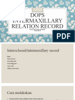 DOPS INTERMAXILLARY RELATION RECORD