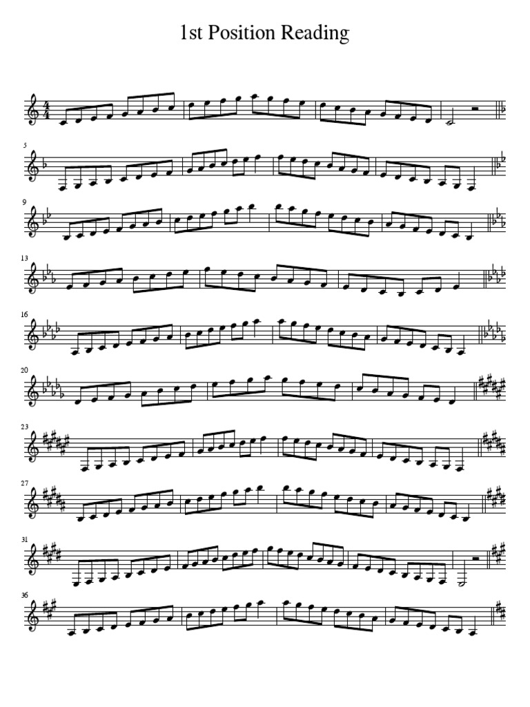 1st Position Reading PDF