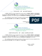 Certificate of Acceptance: Provincial Environment and Natural Resources Office Panganiban Drive, Naga City