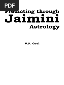Jyotish - 2017 - V.P. Goel - Predicting Through Jaimini Astrology-1