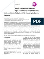 Comparative Evaluation of Pharmacist-Managed Vancomycin Dosing in A Community Hospital Following Implementation of A System-Wide Vancomycin Dosing Guideline