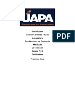 Tareas 7 y 8 de Fundamentos de Economia