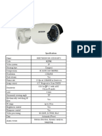 DS-2CD2010F-I 1.3MP: Specifications