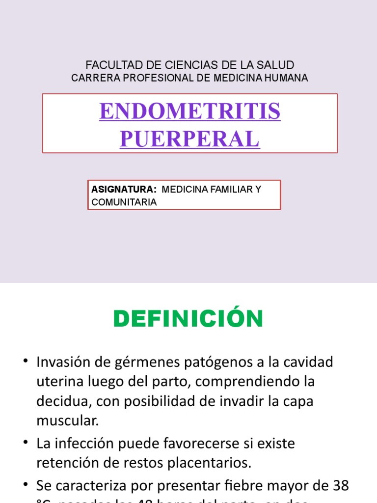 Endometritis Puerperal PDF Parto Inmunología