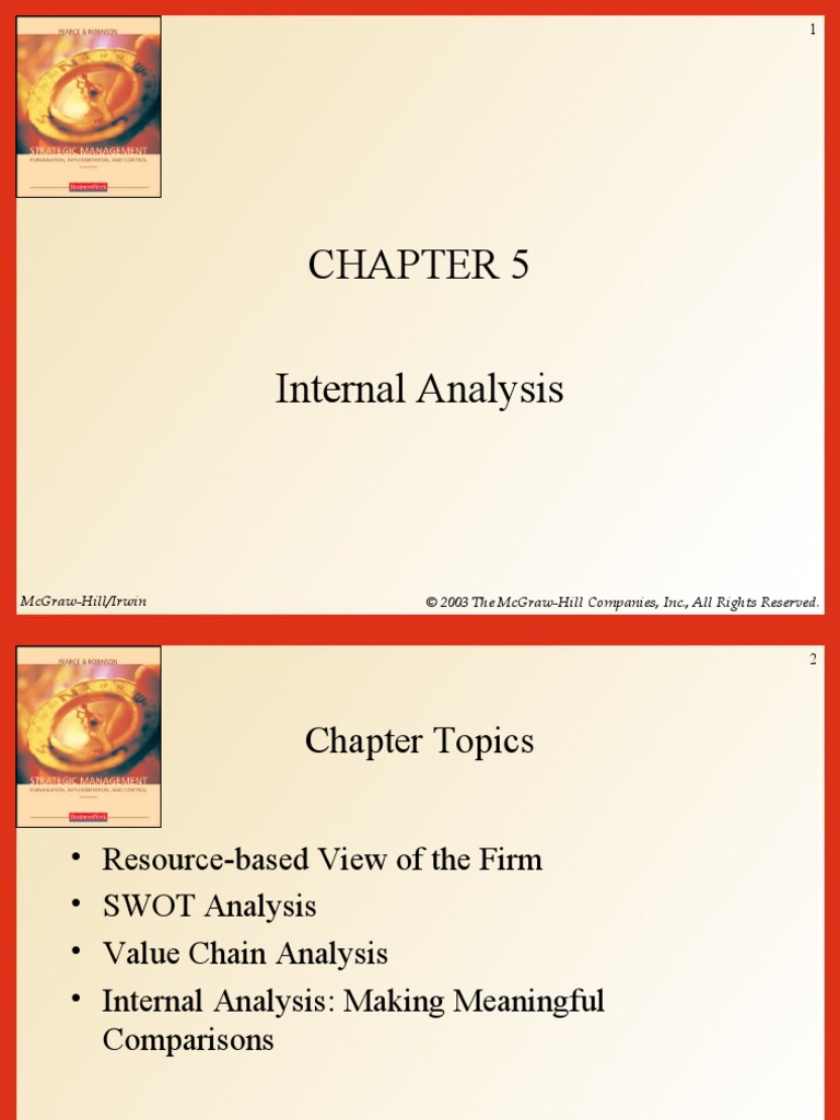 Internal Analysis: Resource-Based View | PDF | Swot Analysis | Value Chain