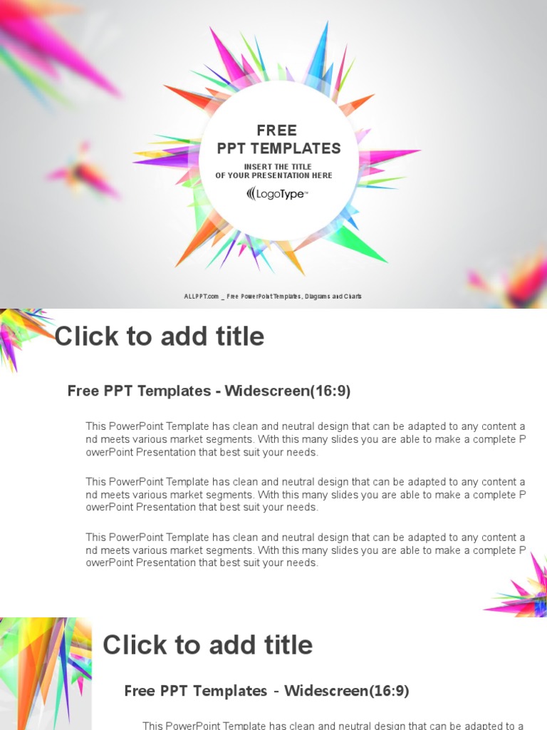 Abstract Triangle PPT Templates Widescreen | PDF