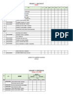 Record by Subject and by Week Grade 1