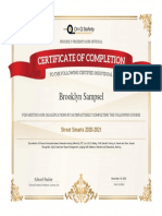 Street Smarts - Certificate