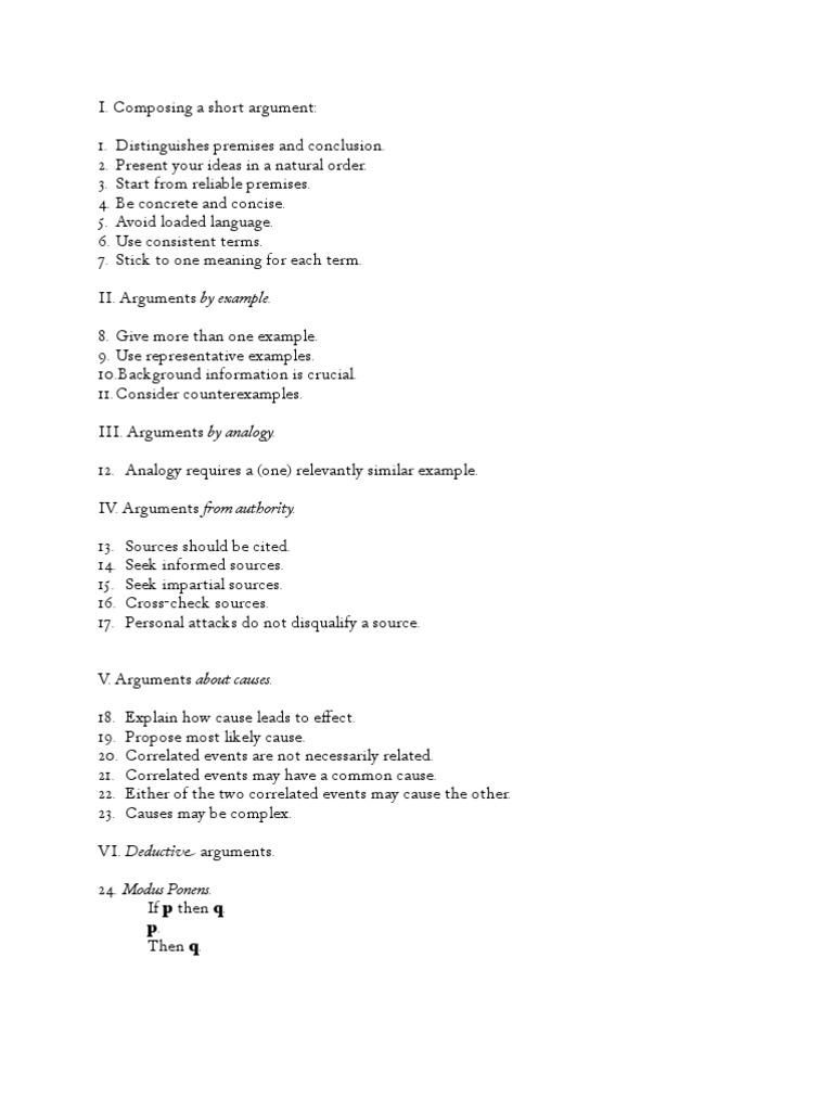 Anthony Weston. A Rulebook of Arguments PDF Argument Logical Truth
