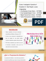 Programacion Dinámica Determinística-Grupo D