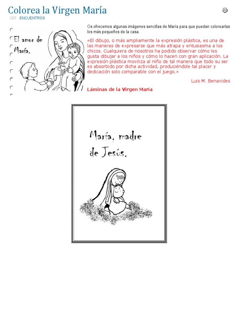 Dibujos Para Colorear De La Virgen María Anunciación Virgen Maria
