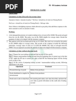 Calculation of Claim If The Policy Has Average Clause: WWW - Rracademy.in