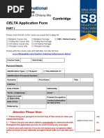 CELTA Application Form: Cambridge