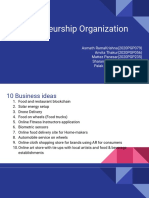 Entrepreneurship Organization: Group 15