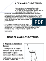 Geometría de ángulos de talud en minería: tipos e importancia para la explotación