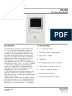 3.5" Video Tenant Station: GT-1M3 Spec Sheet 1216 Pg.1 Aiphone Corporation (800) 692-0200