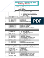 Capital Chapter, G-13-Islamabad 2 Term School Calendar: January, 2021