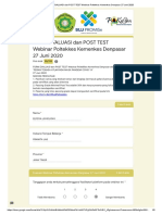 FORM EVALUASI Dan POST TEST Webinar Poltekkes Kemenkes Denpasar 27 Juni 2020