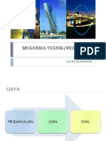 Mekanika Teknik Gaya Pertemuan 1 Mektek 1 Siap PDF