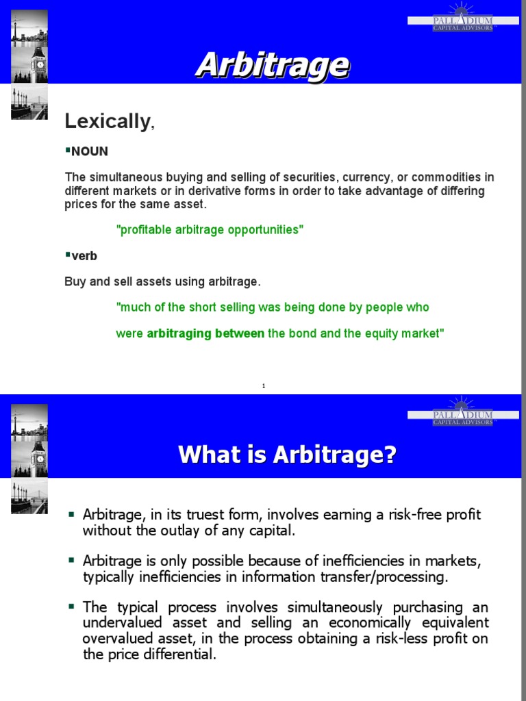 Understanding Arbitrage Strategies | PDF | Arbitrage | Investing