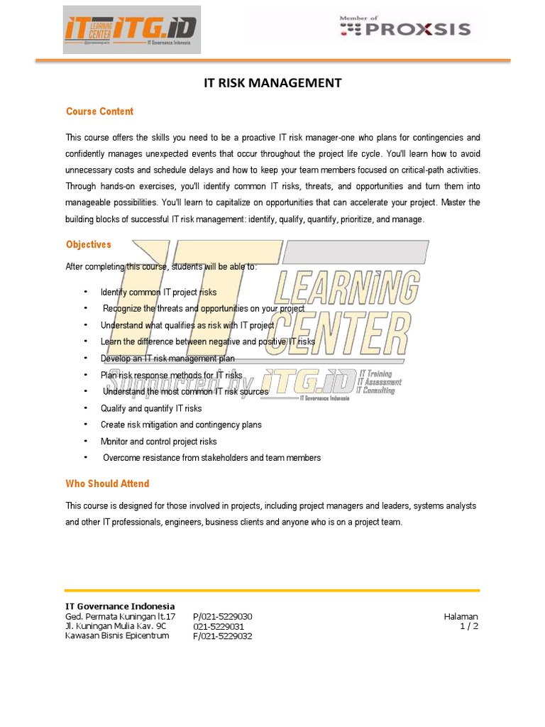 IT Risk Management | PDF