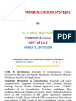 Analog Communication Systems: Dr. S. Muni Rathnam