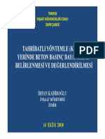 Beton Basınç Dayanımının Yerinde Değerlendirilmesi