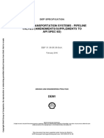 Pipeline Transportation Systems - Pipeline Valves (Amendments/Supplements To Api Spec 6D)