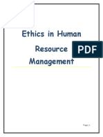 Ethics in Human Resource Management: Page - 1