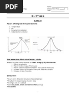 GEP Worksheets Enzymes