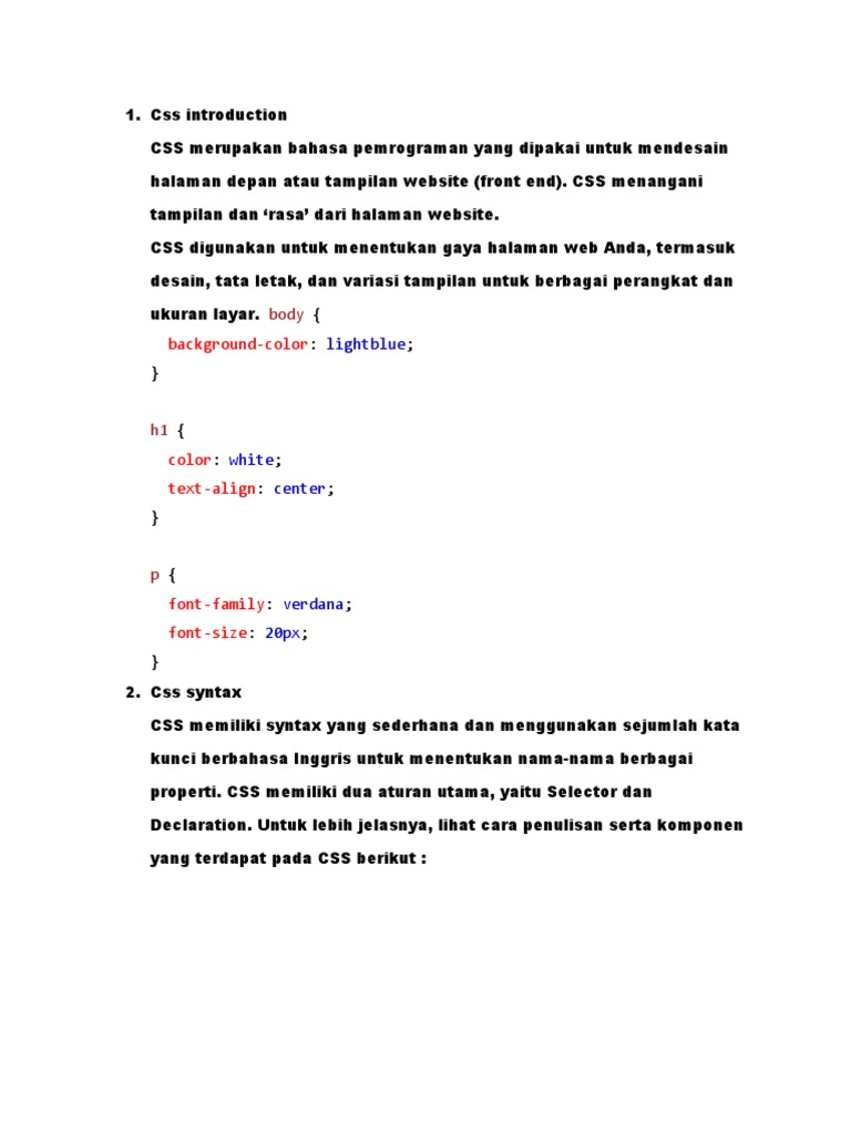 Css Introduction | PDF