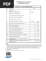 Compressor Data Sheet Centrifugal Compressor: Model Data - For Compressed Air