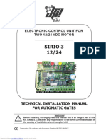 Sirio 3 12/24: Electronic Control Unit For Two 12/24 VDC Motor