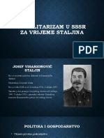 Totalitarizam U SSSR Za Vrijeme Staljina