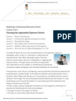 Radiology CE-Choosing the Appropriate Exposure Factors _ Vet X-ray