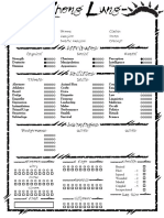 WOD - Werewolf - The Apocalypse - Character Sheet - Zhong Lung (Mokole)