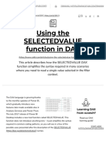 Using The SELECTEDVALUE Function in DAX