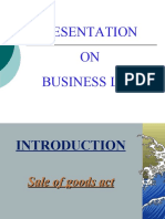 Business Law Presentation on Sale of Goods Act