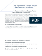 Materi Lengkap Trigonometri Dengan Fungsi, Rumus Dan Pembahasan Contoh Soal