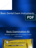 Basic Dental Exam Instruments