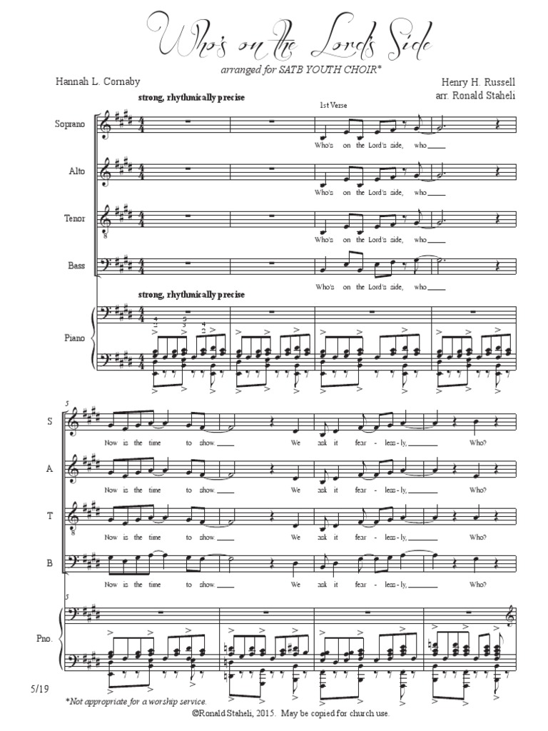 Whos On The Lords Side Score 1 | PDF
