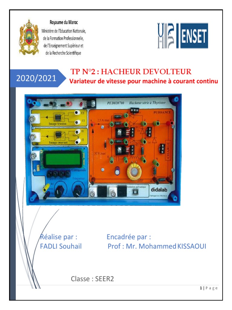 Hacheur dévolteur pour variateur de vitesse | PDF | Puissance (physique ...