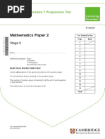Stage 8 Maths Progression Test 2025 | PDF | Mathematical Concepts ...