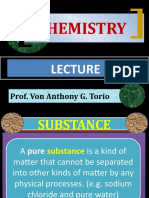 Chemistry: Prof. Von Anthony G. Torio