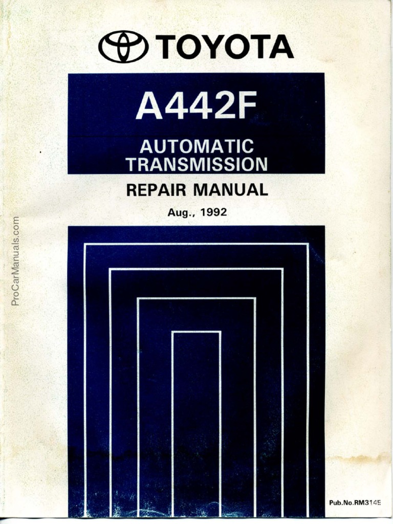 トヨタ　修理書　オートマティックトランスミッション　A44#E A44#F Toyota A40 Series ATSG transmission manual A40 A41 A42 A43 A44
