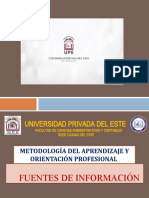 Metodología Del Aprendizaje y Orientación Profesional - Fuentes de Información