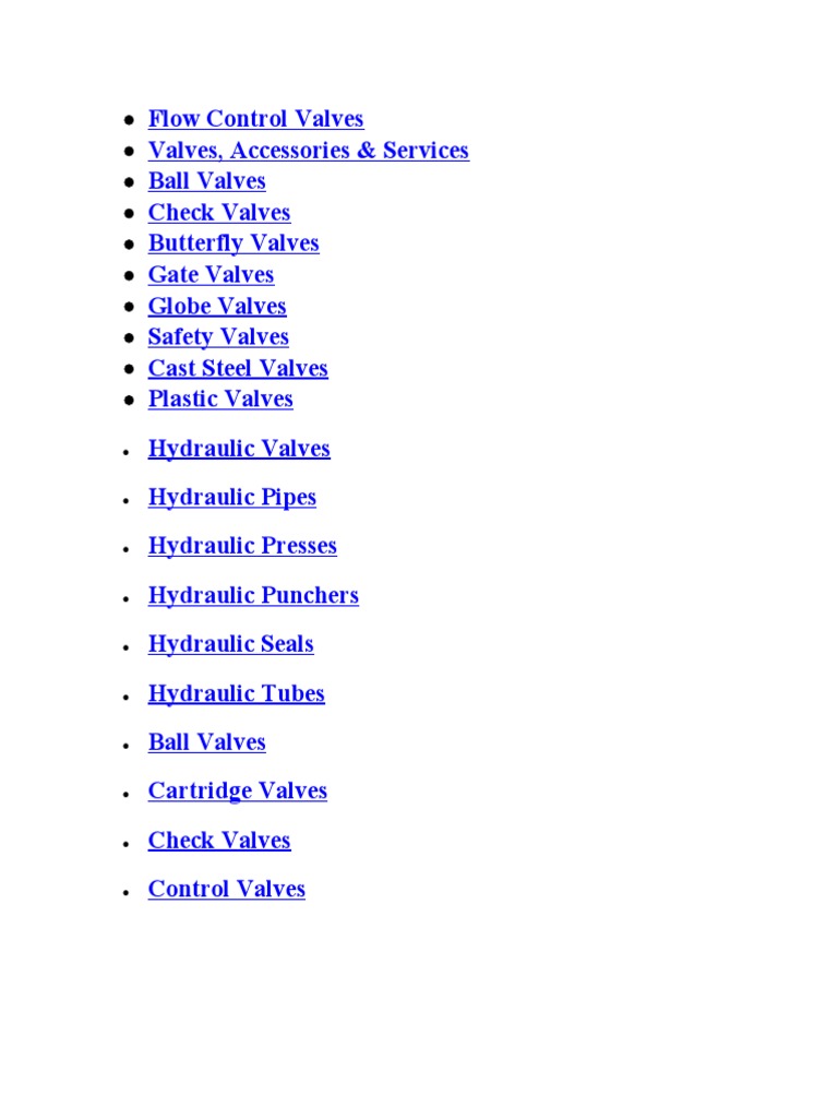 Comprehensive Guide to Valves Types | PDF