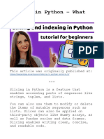 Slicing in Python
