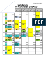 School of Engineering Class Time Table For Forth (Spring) Semester (Apr.2020-Aug.2020)